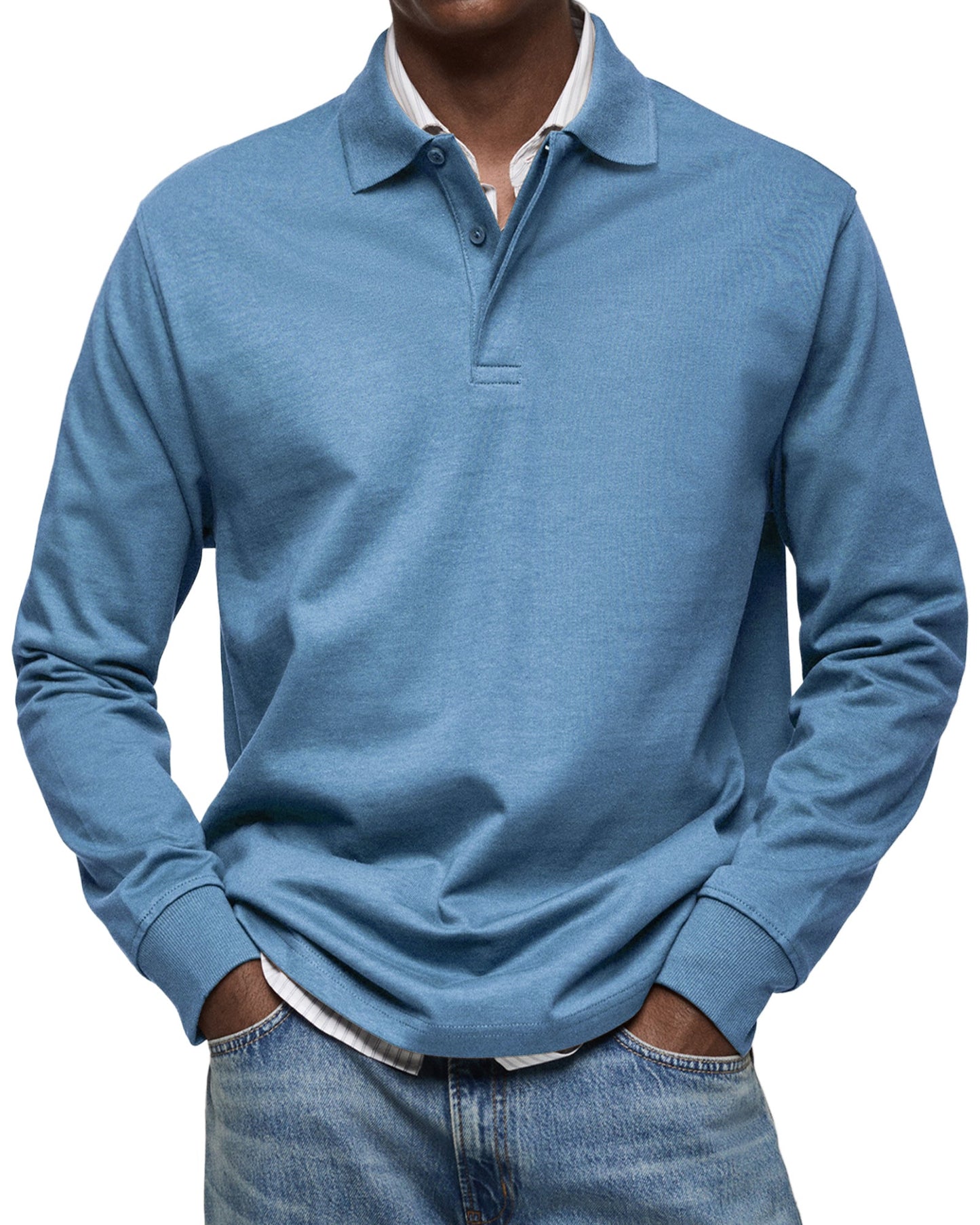 Men’s Casual Long Sleeve Polo