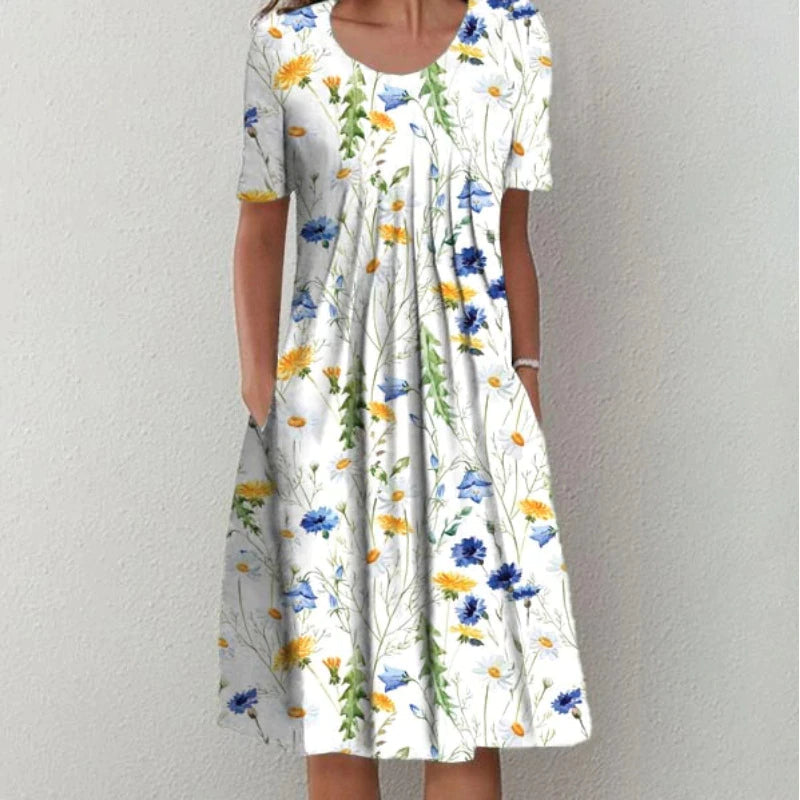 Elegant Floral Midi Dress