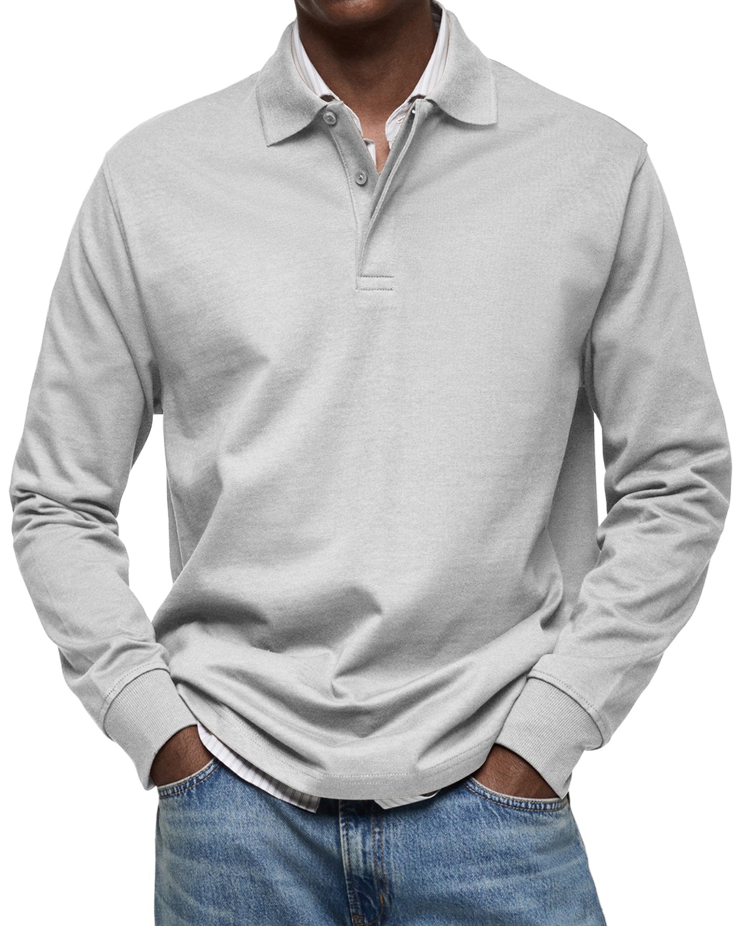 Men’s Casual Long Sleeve Polo
