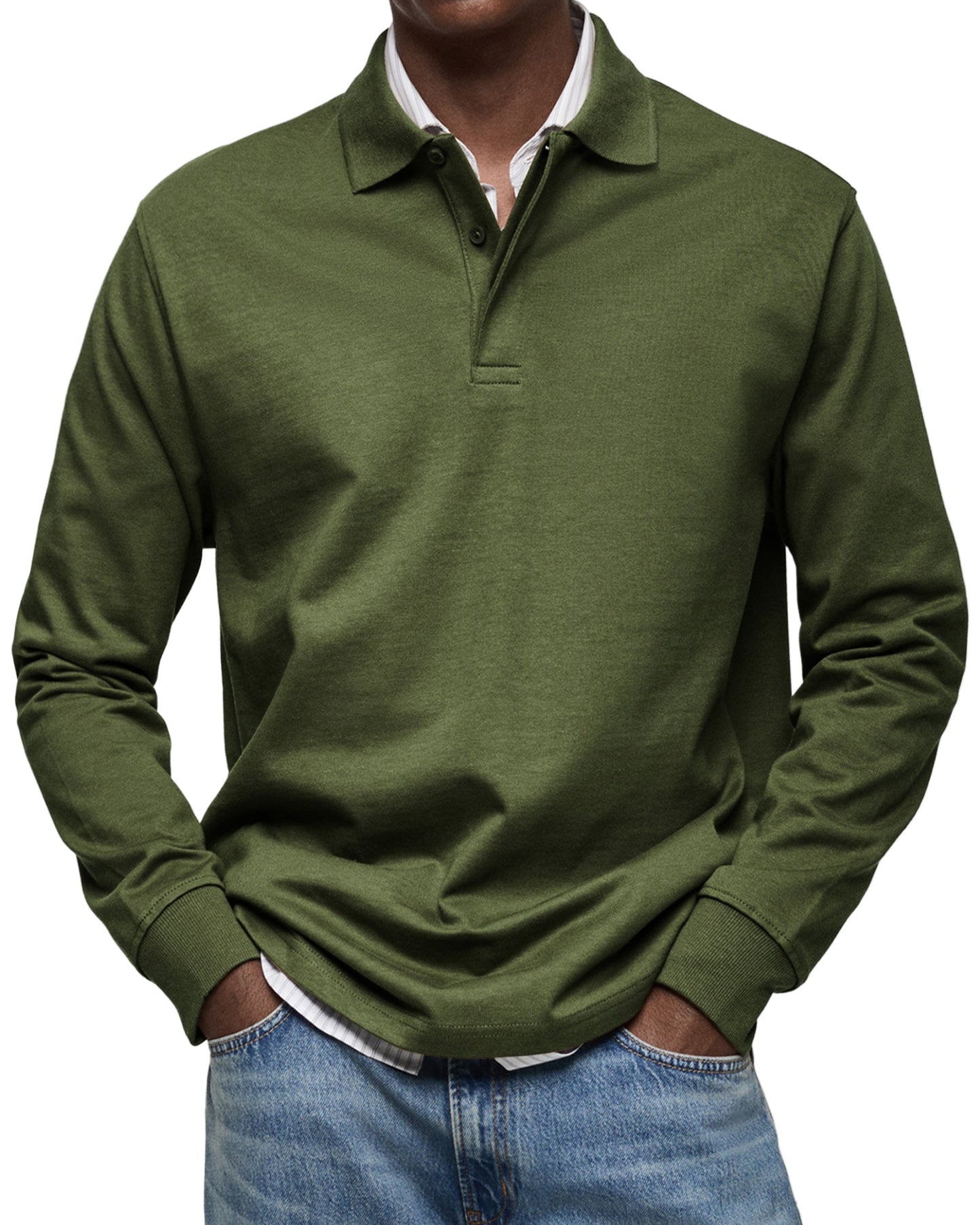 Men’s Casual Long Sleeve Polo