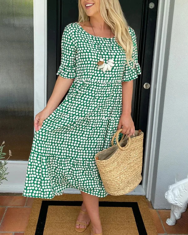 Relaxed Tiered Midi Dress