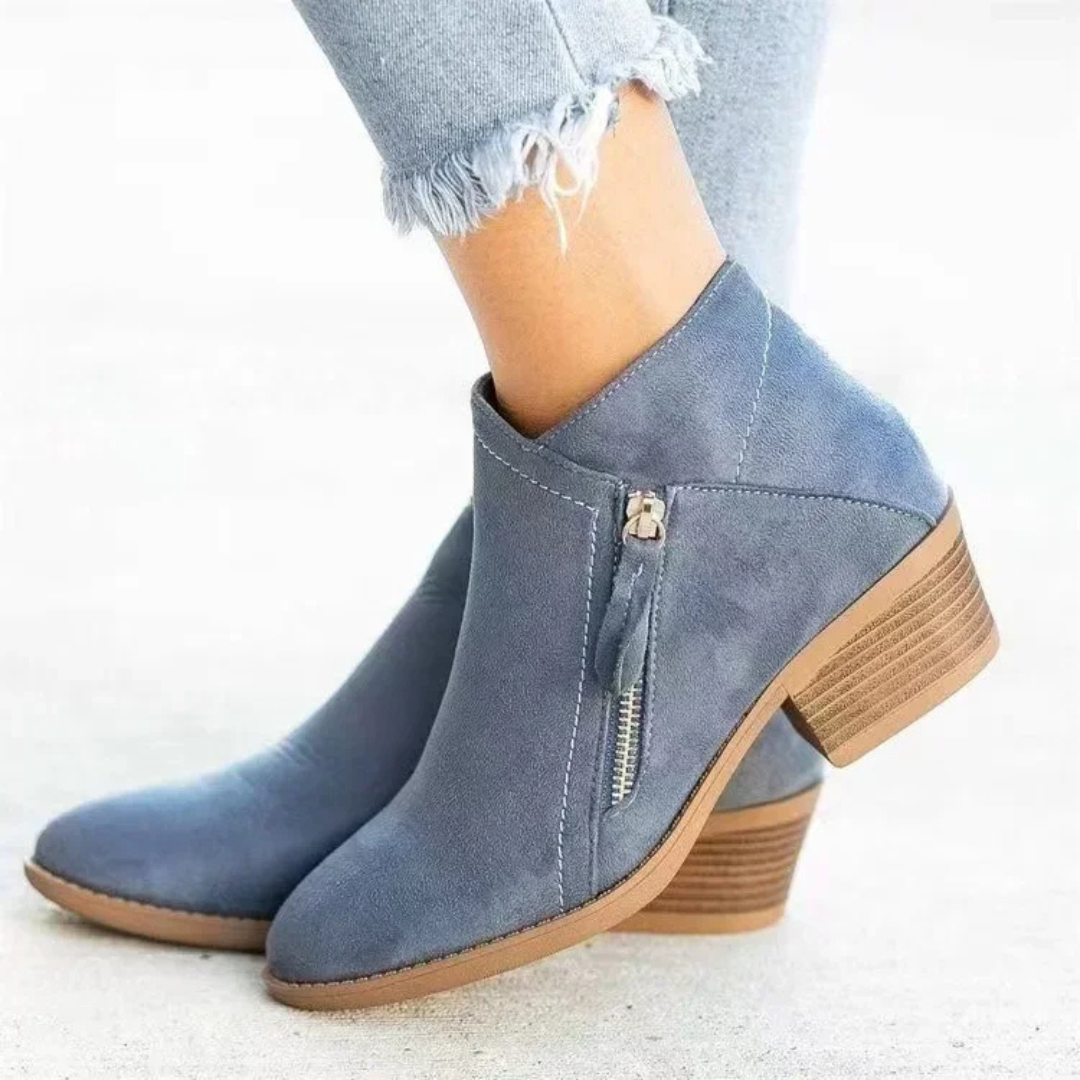 Supportive Ankle Mid-Heel Boots