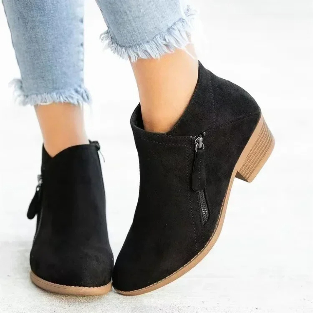 Supportive Ankle Mid-Heel Boots