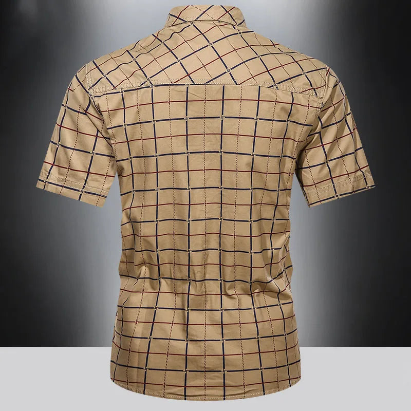 Premium Short Sleeve Checked Shirt