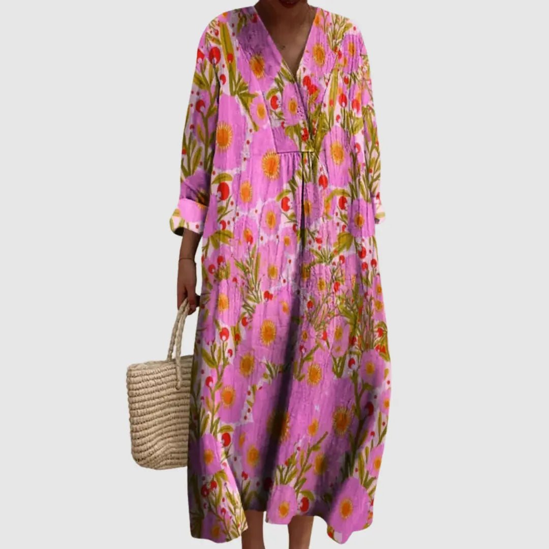 Sunset Bloom Longline Floral Dress