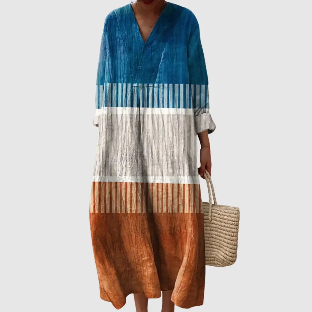 Sunset Horizon Colourblock Maxi Dress