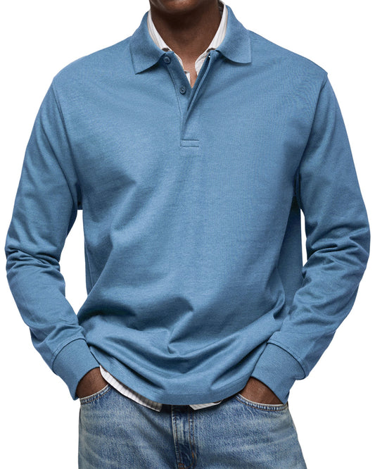 Men’s Casual Long Sleeve Polo