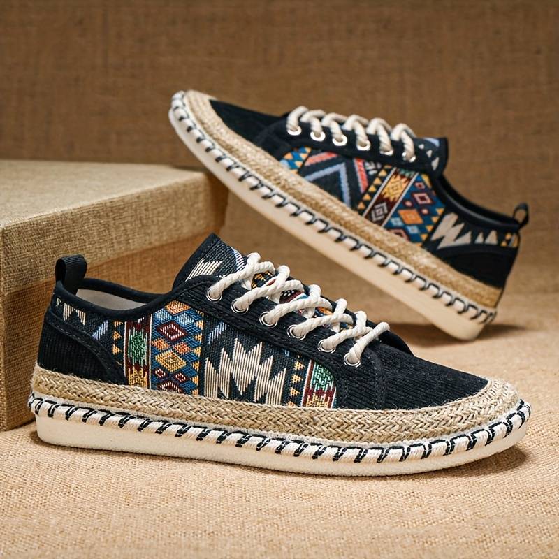 Boho-Inspired Canvas Sneakers