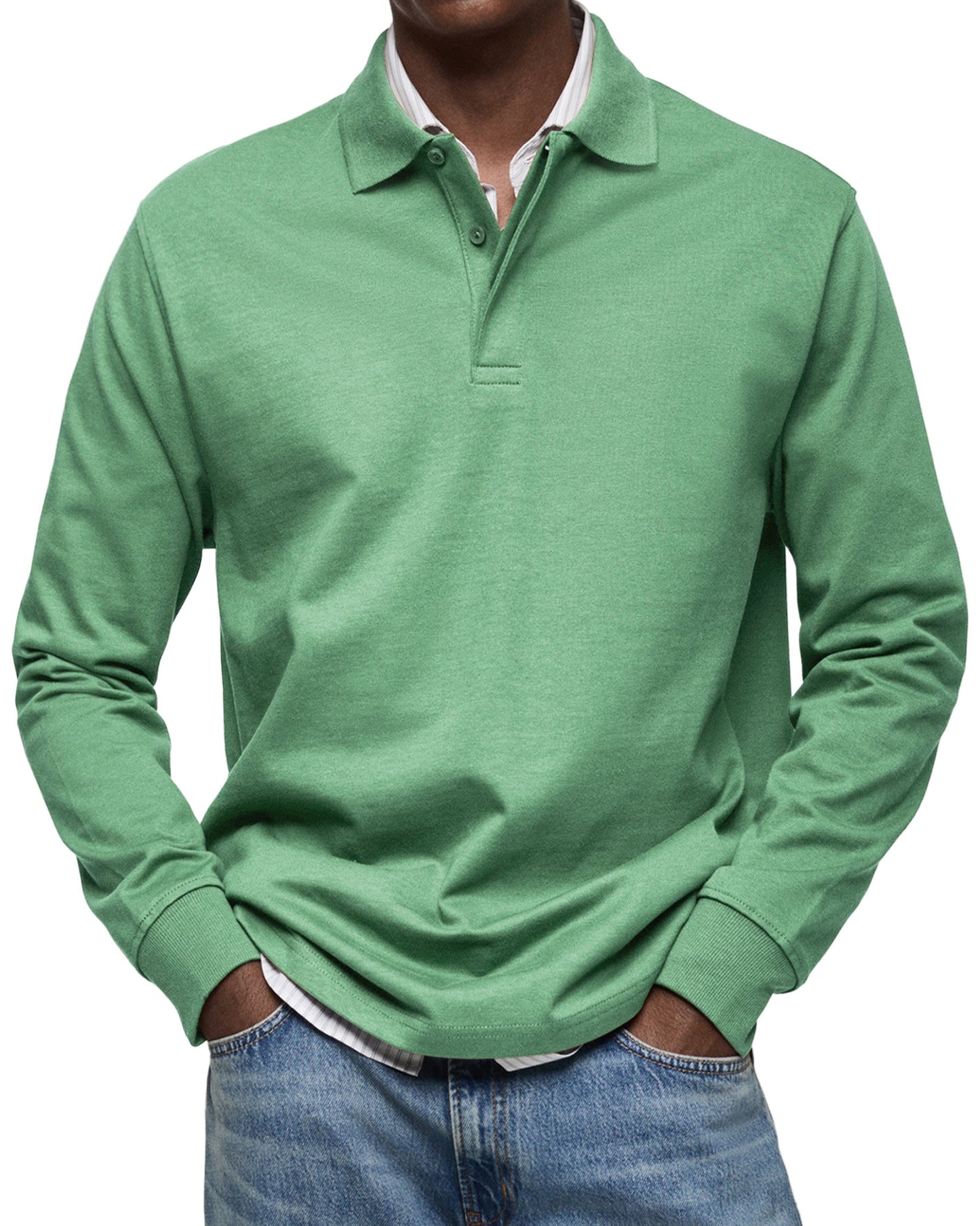 Men’s Casual Long Sleeve Polo