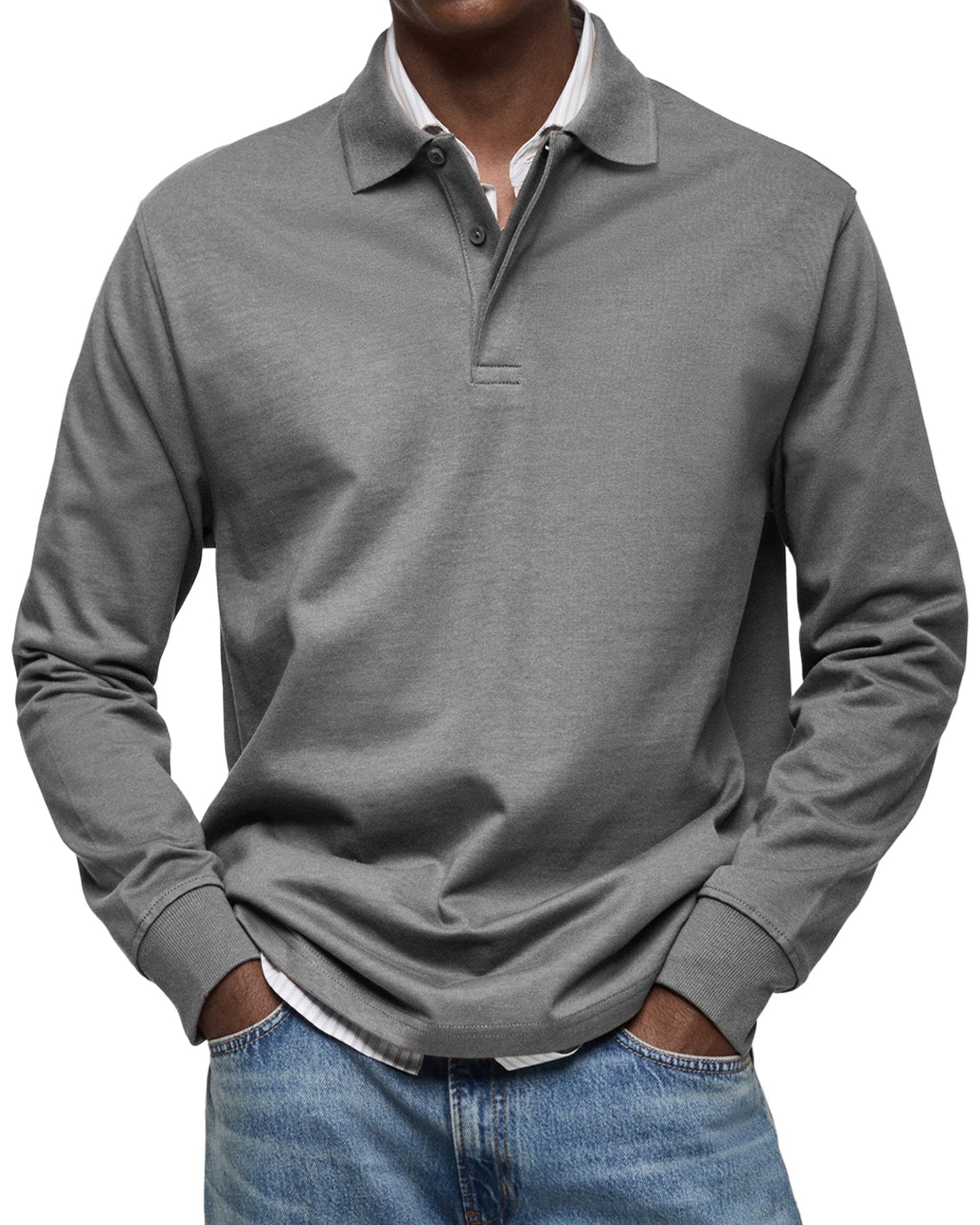Men’s Casual Long Sleeve Polo