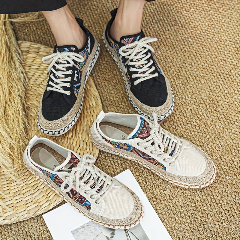 Boho-Inspired Canvas Sneakers