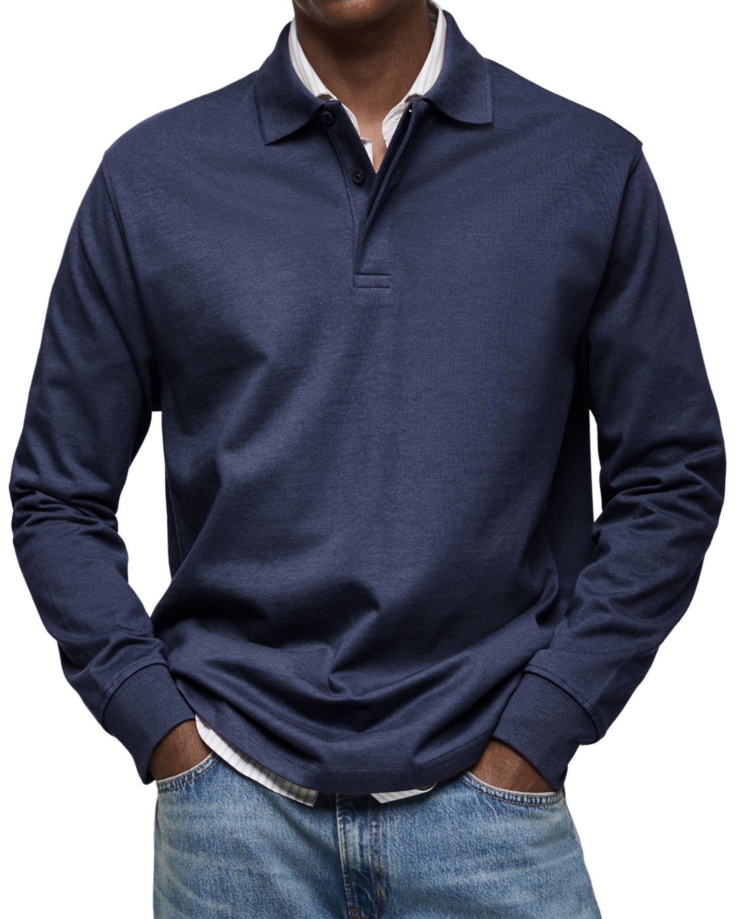Men’s Casual Long Sleeve Polo