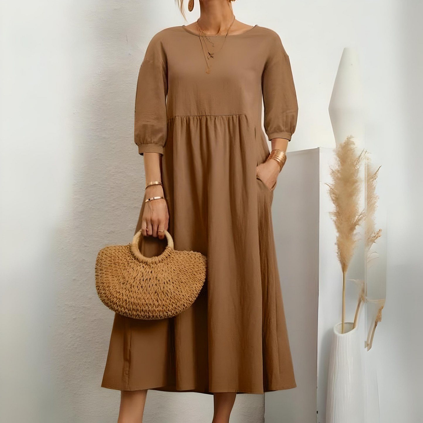 Cotton-Linen Timeless Maxi Dress
