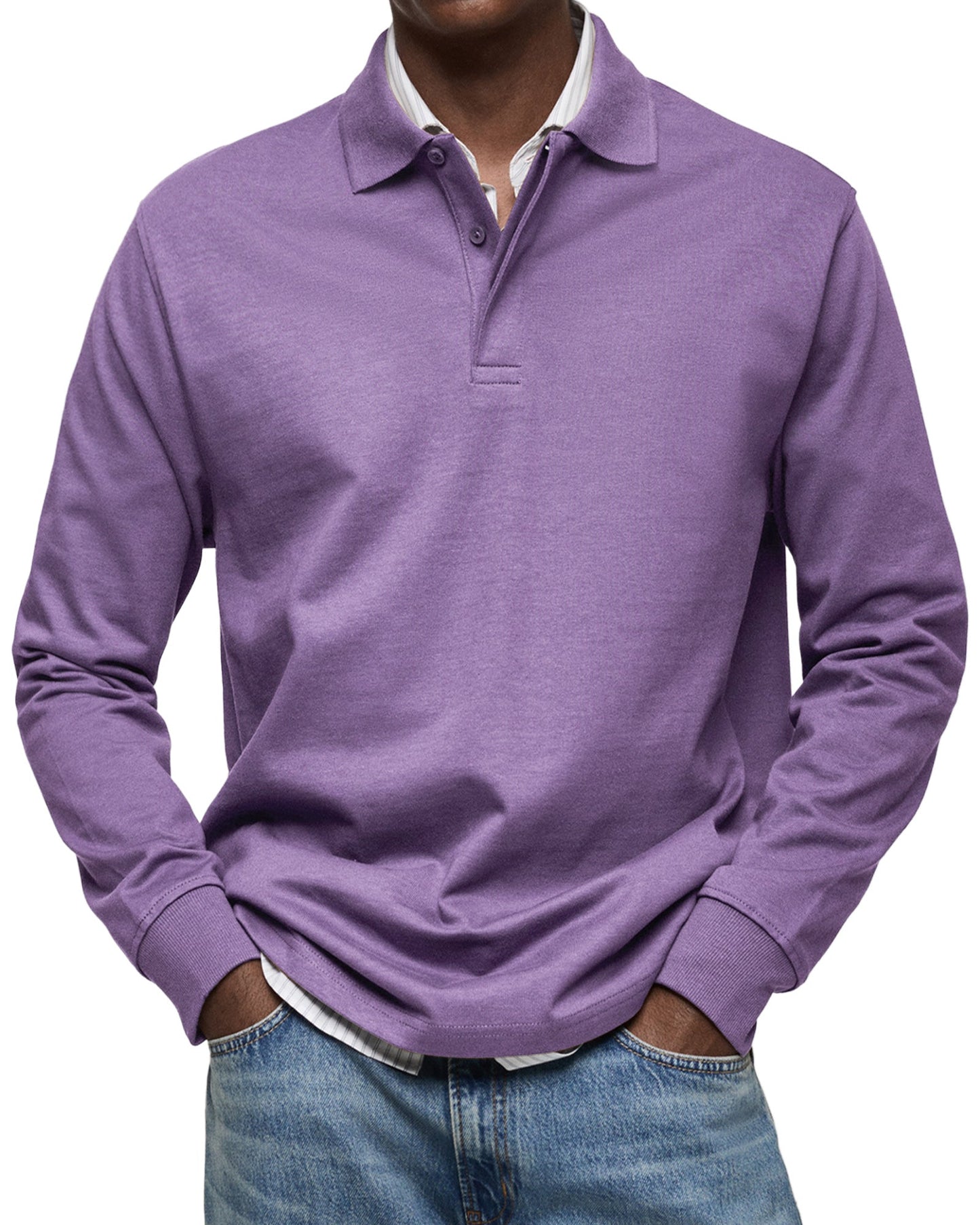 Men’s Casual Long Sleeve Polo