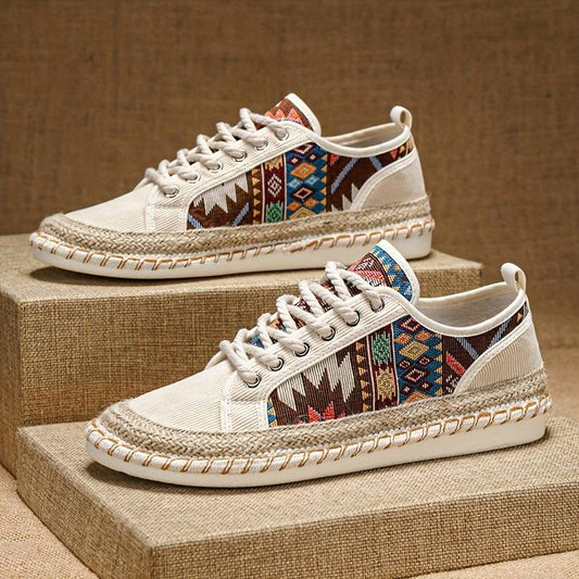 Boho-Inspired Canvas Sneakers