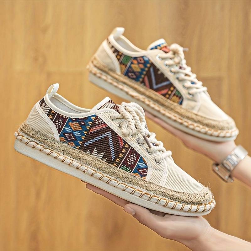 Boho-Inspired Canvas Sneakers