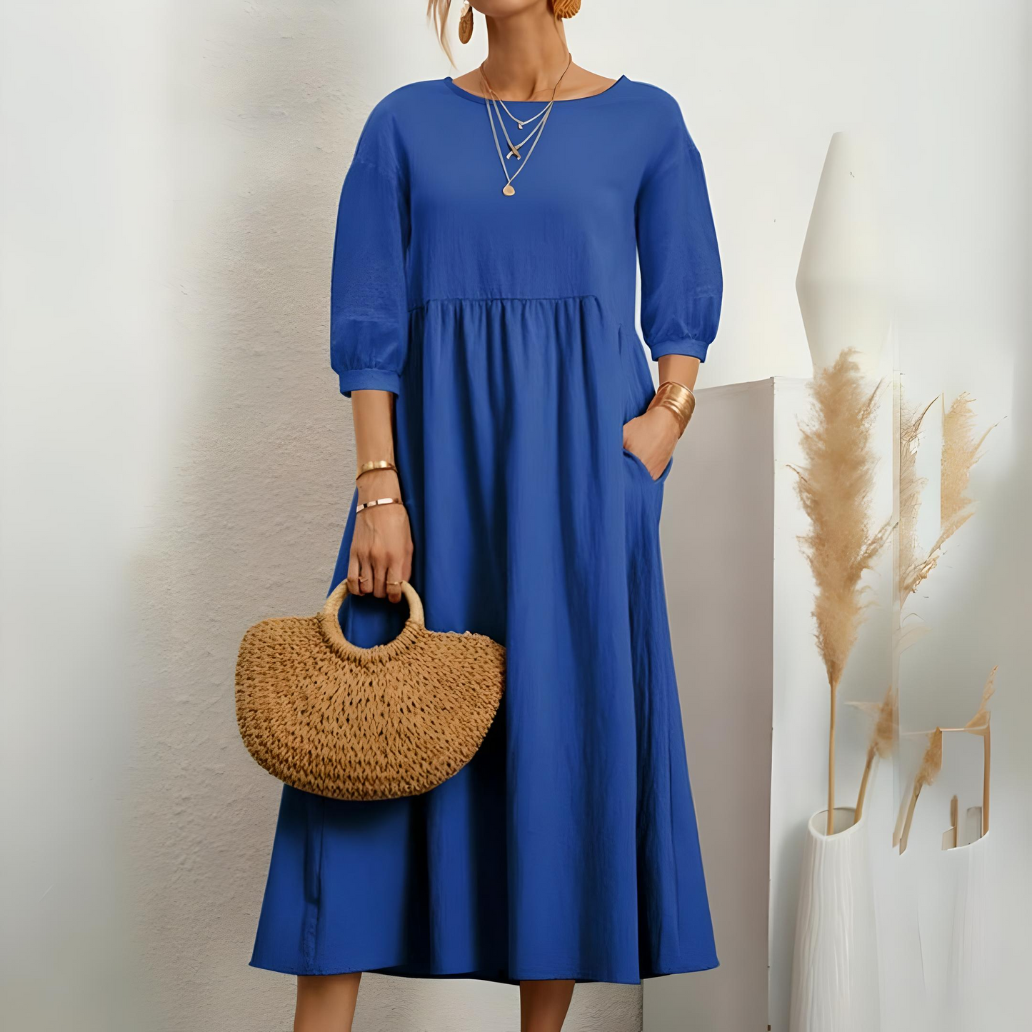Cotton-Linen Timeless Maxi Dress