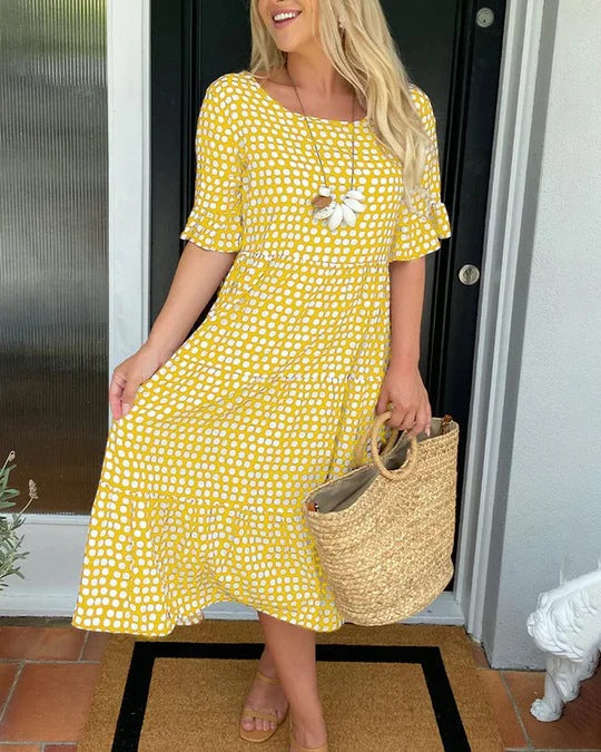 Relaxed Tiered Midi Dress