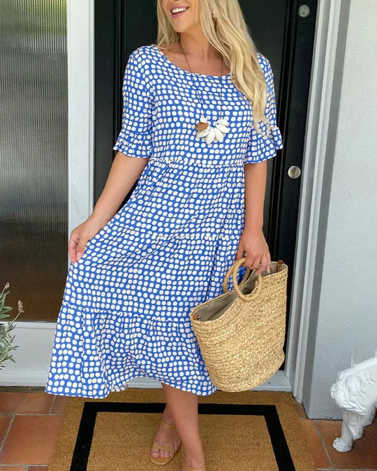 Relaxed Tiered Midi Dress