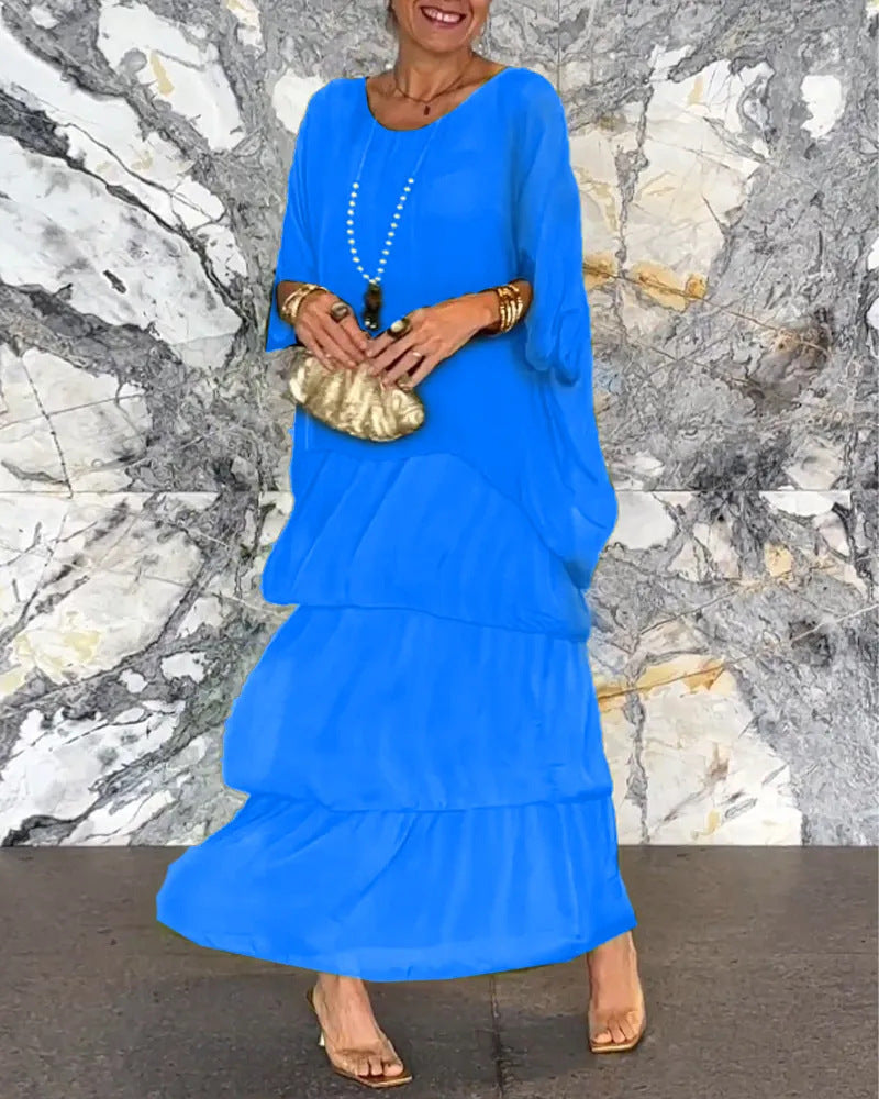 Elegant Chiffon Casual Boho Dress