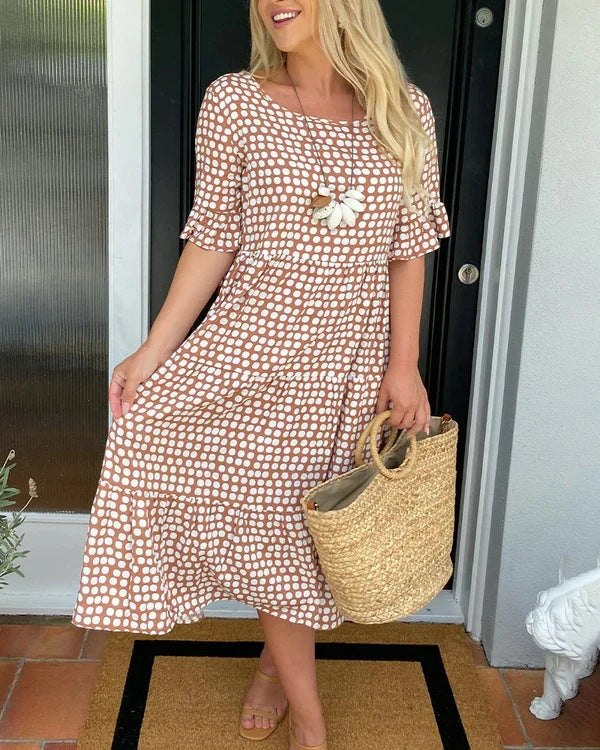 Relaxed Tiered Midi Dress