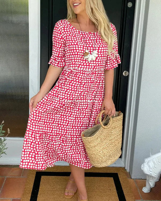 Relaxed Tiered Midi Dress