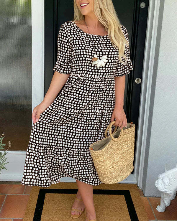 Relaxed Tiered Midi Dress