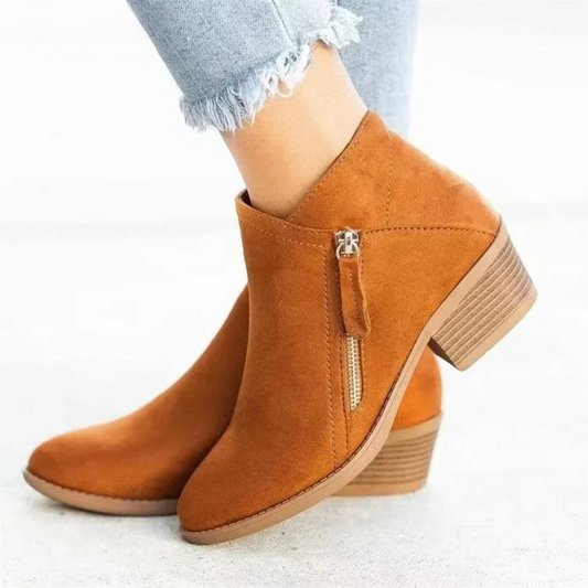 Supportive Ankle Mid-Heel Boots