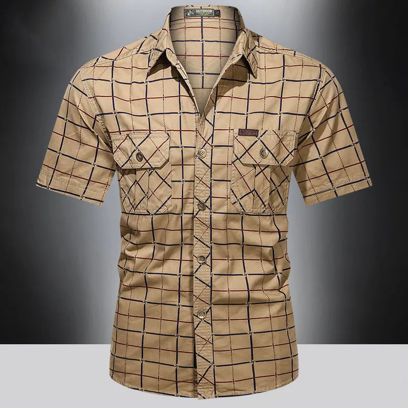 Premium Short Sleeve Checked Shirt
