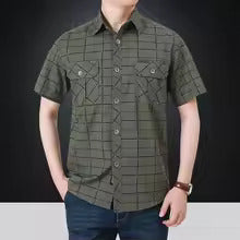 Premium Short Sleeve Checked Shirt