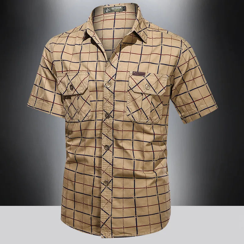 Premium Short Sleeve Checked Shirt