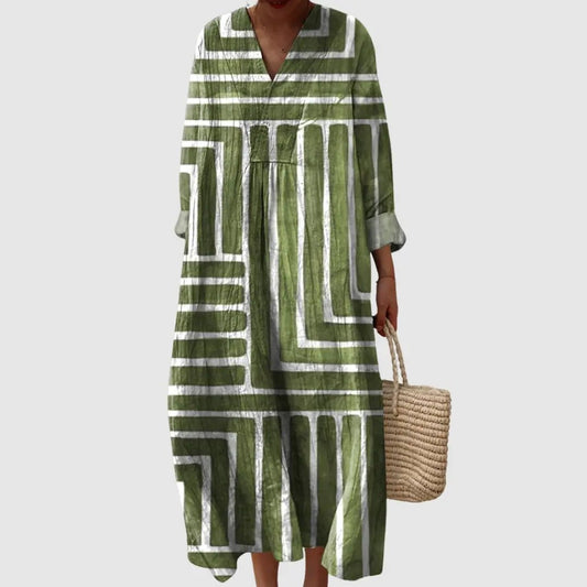 Maze Long Sleeve Midi Dress