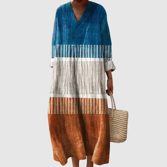 Sunset Horizon Colourblock Maxi Dress